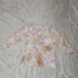 Maurices Tye-dyed 3/4 Sleeve Top